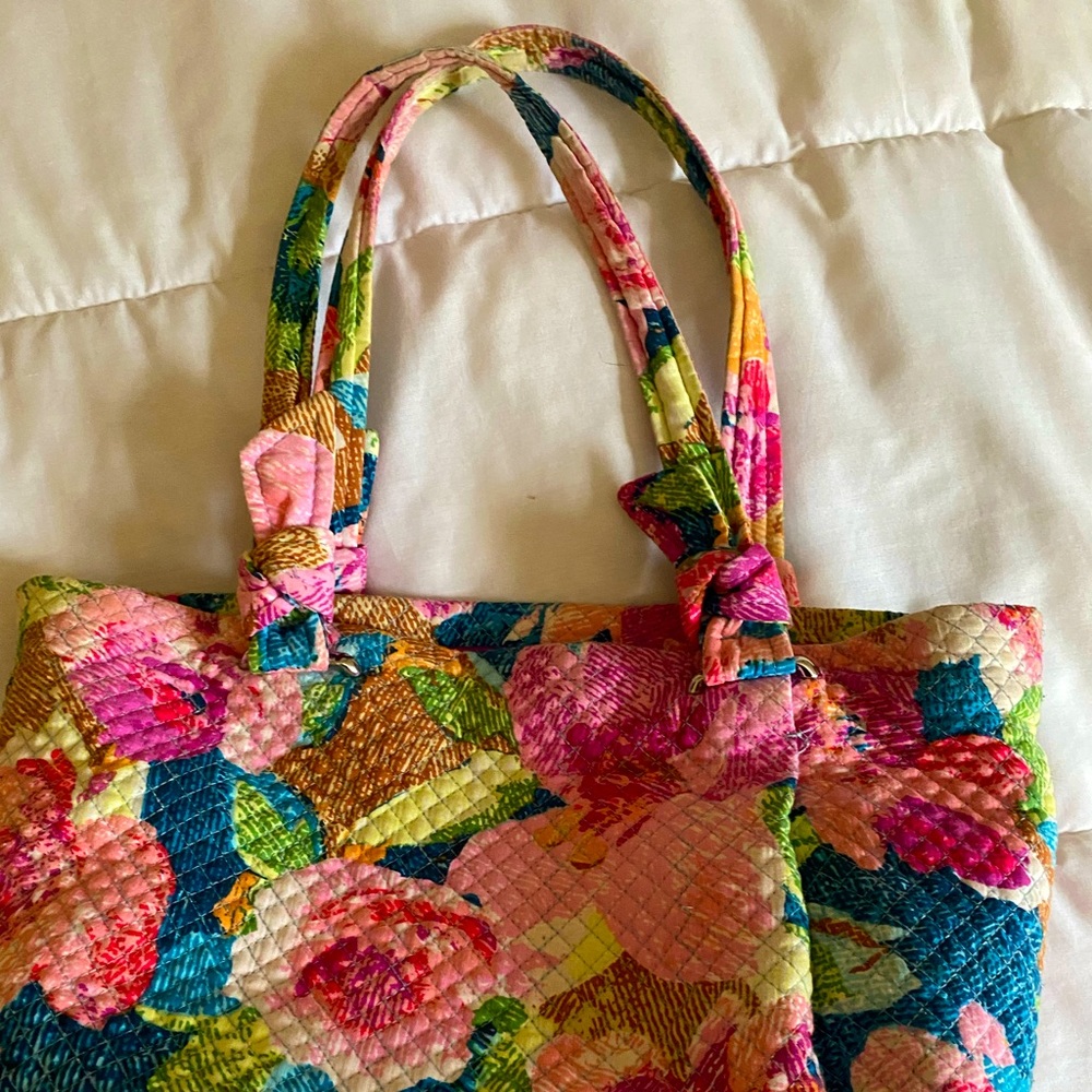 Vera Bradley Hadley Superbloom bag/tote- pink/blue